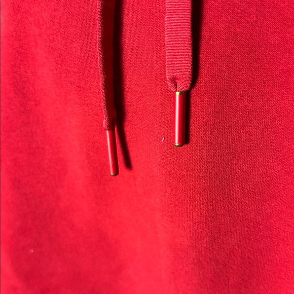 🌸Athleta Retroplush Revive Hoodie Sweatshirt large TALLClover Berry Red S/659268 - Picture 3 of 6